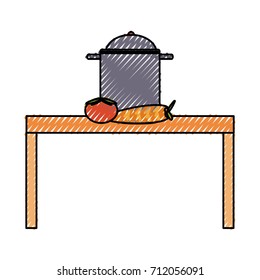 kitchen table  vector illustration