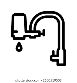 Grifo de cocina con sistema de purificación y símbolo de gota de agua