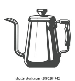 Kitchen tea or coffee pot icon, water kettle, teapot vector