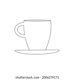 Kitchen Tee Cup Line Symbol