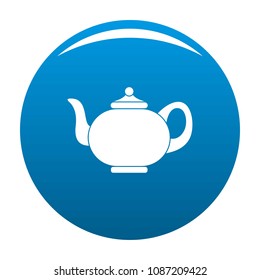 Kitchen teapot icon. Simple illustration of kitchen teapot vector icon for any design blue