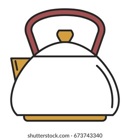 kitchen teapot isolated icon