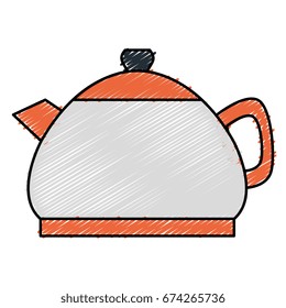 kitchen teapot isolated icon