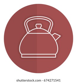 kitchen teapot isolated icon