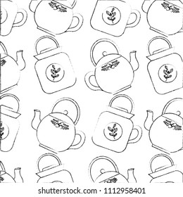 kitchen teapot isolated pattern