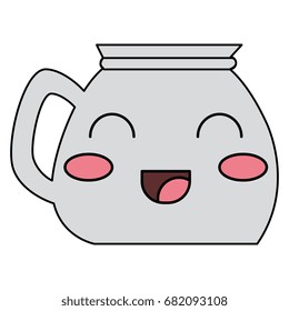 kitchen teapot kawaii character