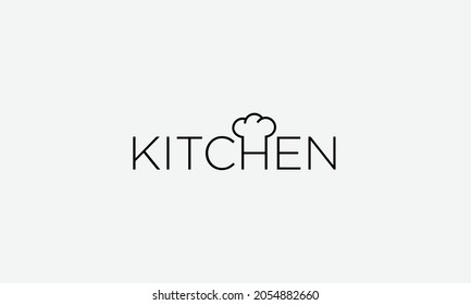 Kitchen text vector logo design