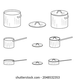 Kitchen textile, vector background. Cooking flat hand drawn.EPS10