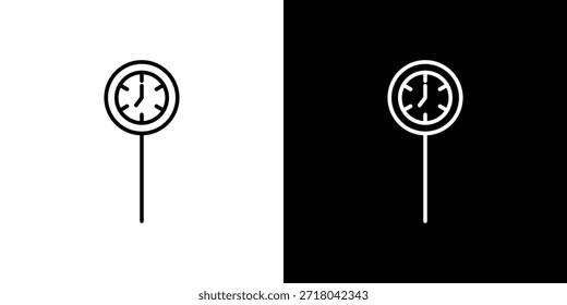 Icono de termómetro de cocina. Ilustración negra aislada para gráfico y Diseño web.