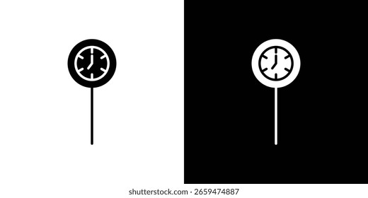 Kitchen thermometer icon of glyph style design vector pack