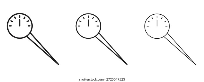Ícone do termômetro de cozinha. Ilustração de vetor de estilo minimalismo desenhado à mão