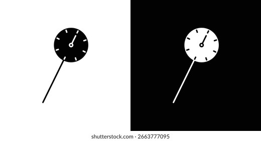 ícone do termômetro de cozinha ilustração em estilo plano. ícone modelo cor editável.