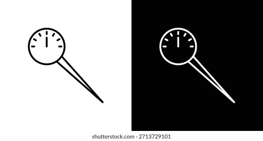 Icono del termómetro de la cocina, muestra del Vector del contorno, Descarga del diseño del logotipo