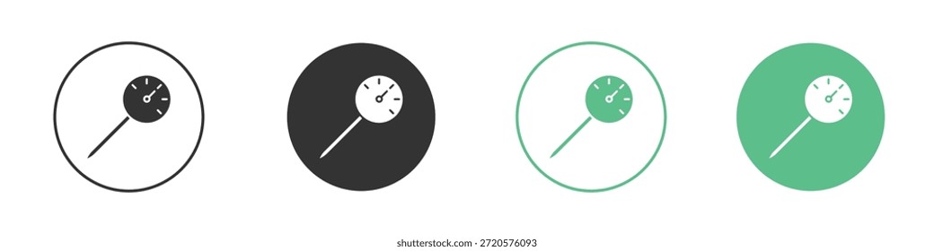 Pictogramas de icono de termómetro de cocina. Vector EPS 10