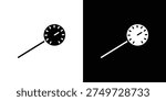 Kitchen thermometer icons. silhouette icons for ui designs
