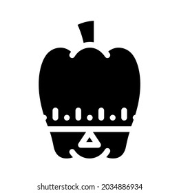 kitchen timer glyph icon vector. kitchen timer sign. isolated contour symbol black illustration