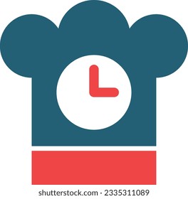 Kitchen Timer Glyph Two Color Icon For Personal And Commercial Use.
