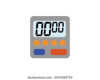 Kitchen timer icon. Flat illustration of kitchen timer vector icon for web Design. Collection of realistic kitchen timer vector illustration analog digital mechanical time measurement.