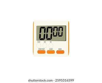 Kitchen timer icon. Flat illustration of kitchen timer vector icon for web Design. Collection of realistic kitchen timer vector illustration analog digital mechanical time measurement.