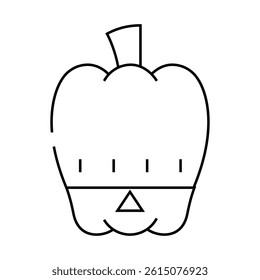 kitchen timer line icon vector. kitchen timer sign. isolated contour symbol black illustration