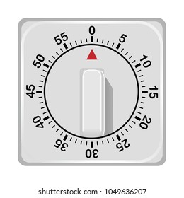 Kitchen timer mockup. Realistic illustration of kitchen timer vector mockup for web