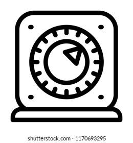 Kitchen timer start icon. Outline kitchen timer start vector icon for web design isolated on white background