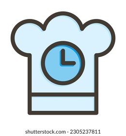 Kitchen Timer Thick Line Filled Colors For Personal And Commercial Use.
