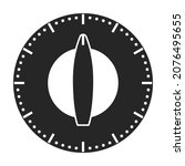 Kitchen timer vector black icon. Vector illustration oven stopwatch on white background. Isolated black illustration icon kitchen timer.