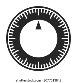 Kitchen timer vector black icon. Vector illustration oven stopwatch on white background. Isolated black illustration icon kitchen timer.