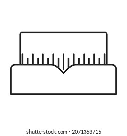 Kitchen timer vector outline icon. Vector illustration oven stopwatch on white background. Isolated outline illustration icon kitchen timer.