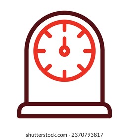 Kitchen Timer Vector Thick Line Two Color Icons For Personal And Commercial Use.
