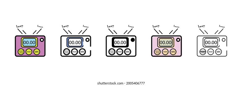 kitchen timer vector type icon