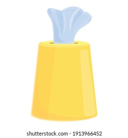 Kitchen tissue icon. Cartoon of kitchen tissue vector icon for web design isolated on white background