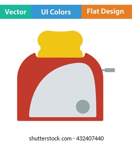 Kitchen toaster icon. Flat design. Vector illustration.