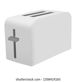 Kitchen toaster icon. Realistic illustration of kitchen toaster vector icon for web design isolated on white background