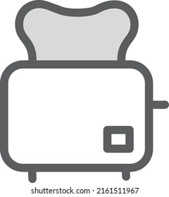 Kitchen toaster, illustration, vector on a white background.