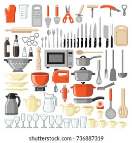 Kitchen Tool Collection - Vector Color Illustration