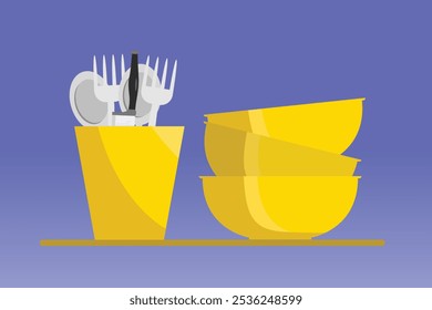 Kitchen tool concept. Colored flat vector illustration isolated.