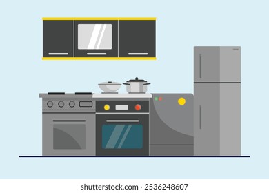 Kitchen tool concept. Colored flat vector illustration isolated.