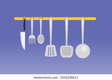 Kitchen tool concept. Colored flat vector illustration isolated.