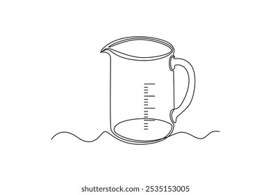 Kitchen tool concept. Single line draw design vector graphic illustration.