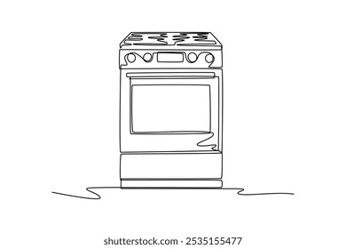 Conceito de ferramenta de cozinha. Ilustração gráfica vetorial de design de desenho de linha única.