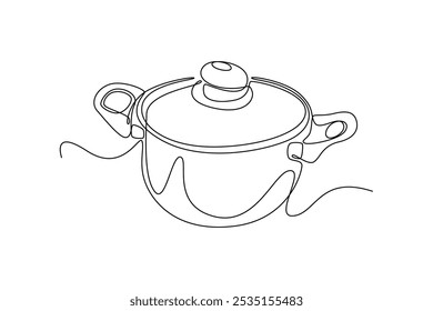 Kitchen tool concept. Single line draw design vector graphic illustration.