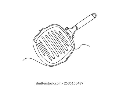 Kitchen tool concept. Single line draw design vector graphic illustration.