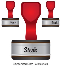 Kitchen tool for cooking steak. Options for steak from beef and pork.