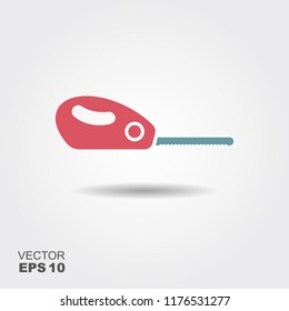 Kitchen tool for cutting. Electric kitchen equipment. Flat icon