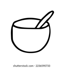 kitchen tool. Doodle kitchen bowl