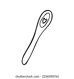 Herramienta de cocina. Cuchara de cocina de Doodle