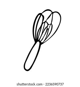 Kitchen tool. Doodle pastry whisk