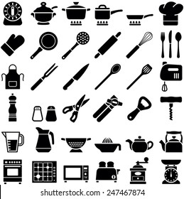 Kitchen tool icon collection - vector illustration